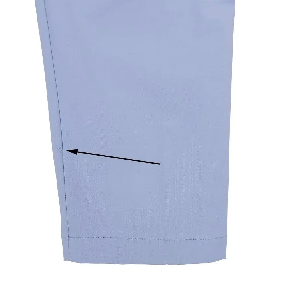 Michael Kors Mens Classic Fit Dress Pant 38x32 Pale Blue Stretch Cotton *Defect*